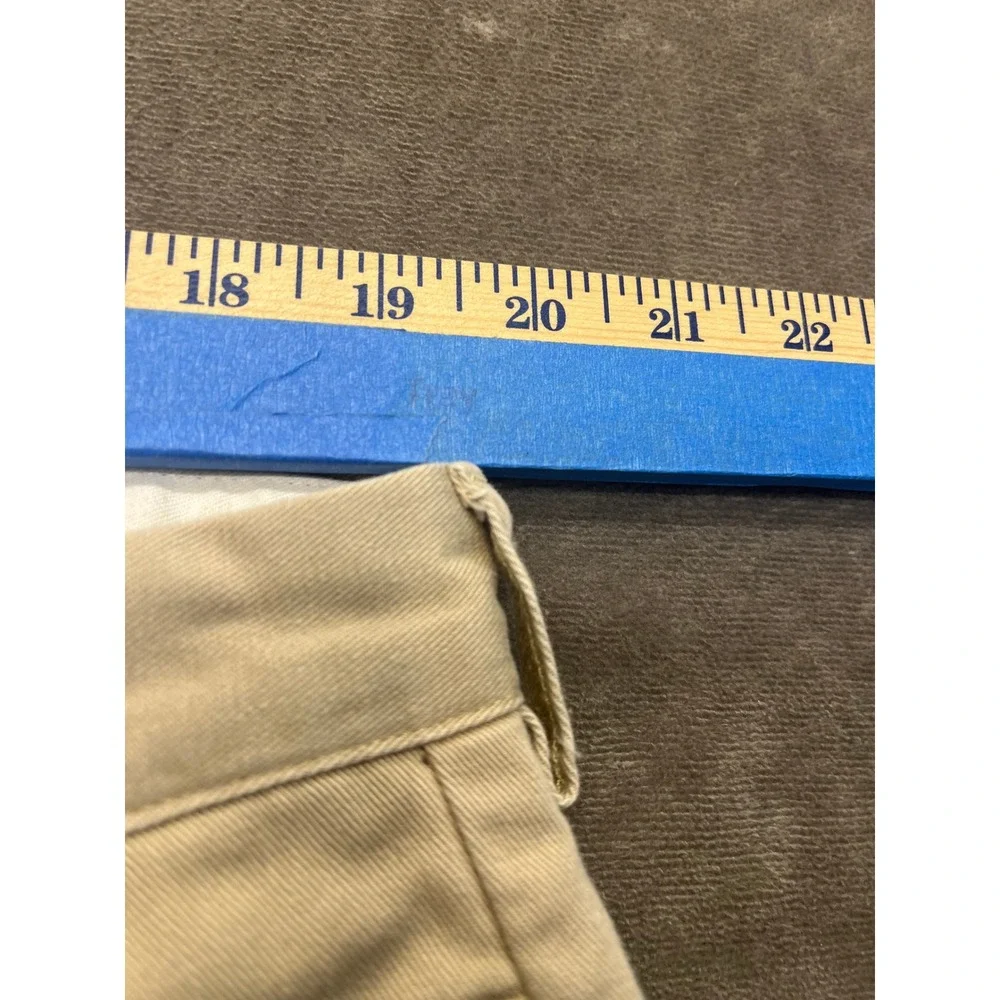 Polo Ralph Lauren Andrew Pant Mens 42x32 Tan Khaki Pleated Classic Chino‎ Cotton